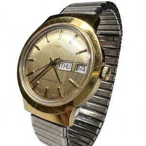 Vintage Men's Timex Marlin Mechanical Watch w/ Day & Date